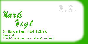 mark higl business card